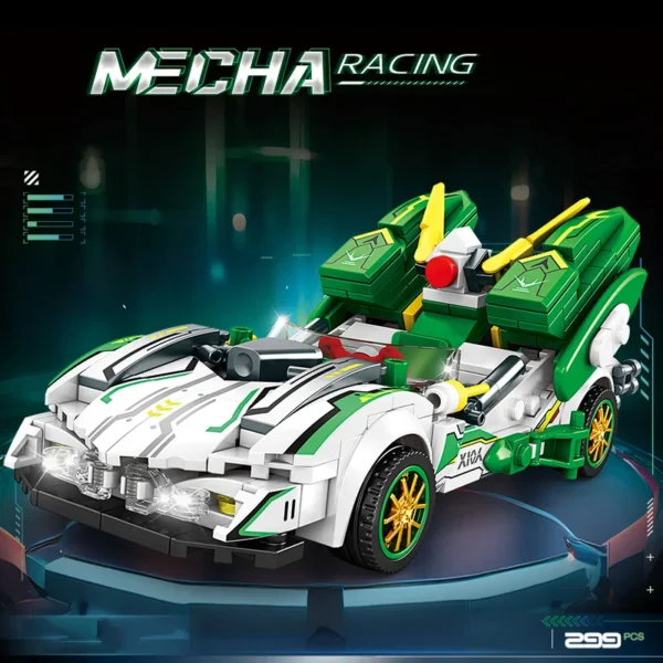 Toy Car, Building Blocks Racing Car, DIY Assembly Models, Sports Car, Car Toy, Perfect for Christmas and Birthday Gift